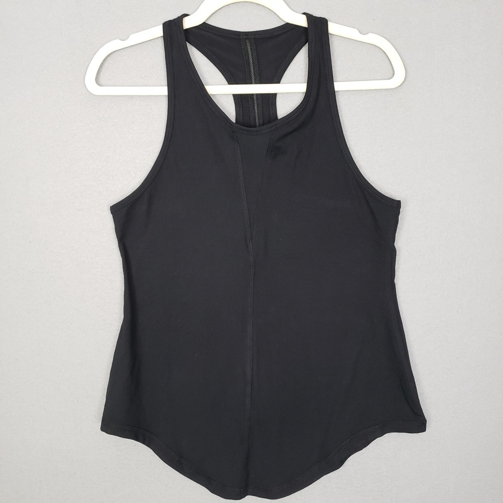 Zyia Active Effortless Racerback Tank Top Solid Black Workout Gym Pilates XL